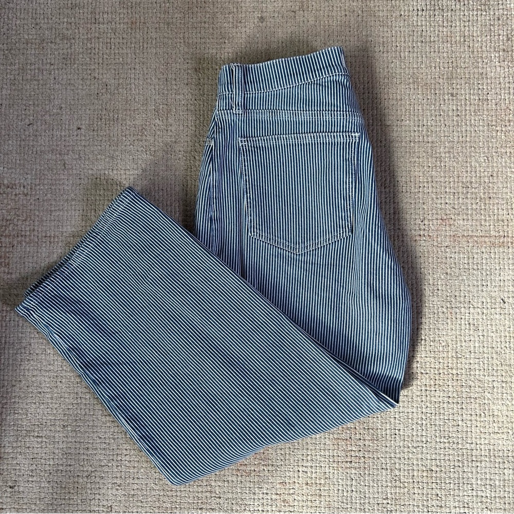 Madewell Wide-Leg Crop Jeans Railroad Stripe